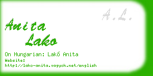 anita lako business card