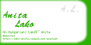 anita lako business card